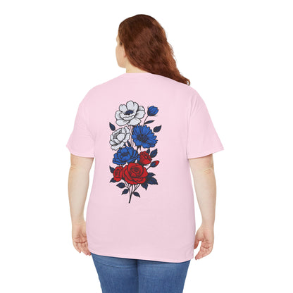 T-Shirt mit Blumen - Russland (Druck hinten)