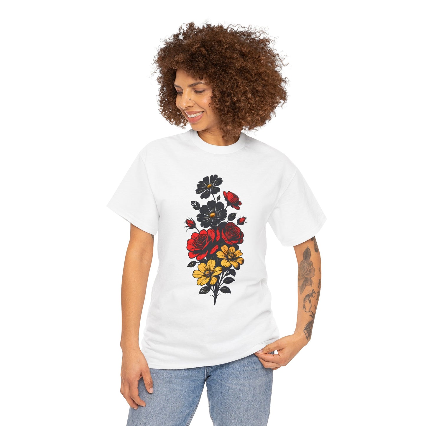 Unisex T-Shirt mit Blumen - Deutschland