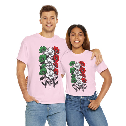 Unisex T-Shirt mit Blumen - Italien