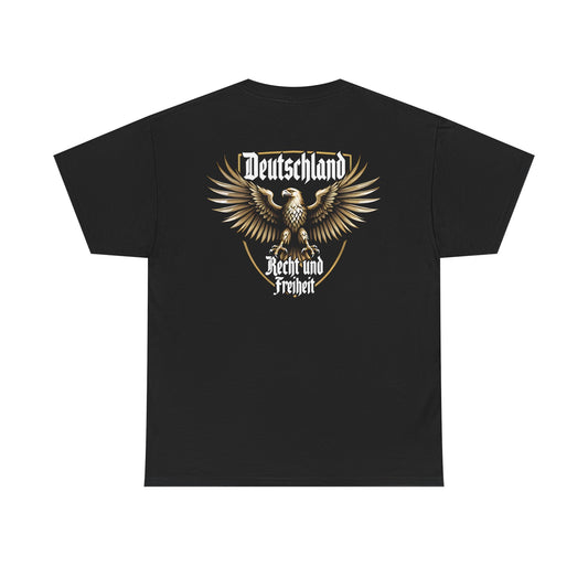 Unisex T-Shirt mit Adler und Spruch - Deutschland (Druck hinten)