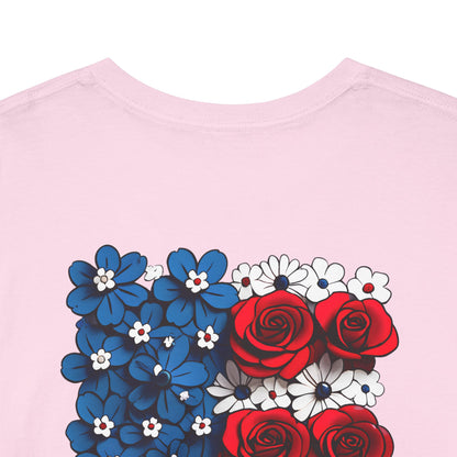 T-Shirt mit Blumen - USA(Druck hinten)
