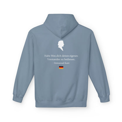 Unisex Fleece Hoodie mit Zitat - Immanuel Kant - Mut zum Verstand