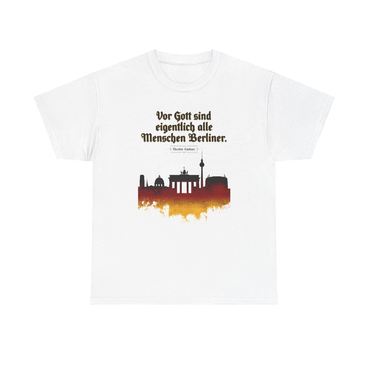 Unisex T-Shirt mit Zitat - Theodor Fontane - Menschen vor Gott