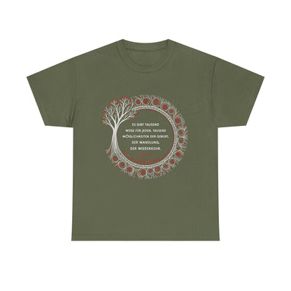 Unisex T-Shirt mit Zitat - Hermann Hesse - Tausend Wege