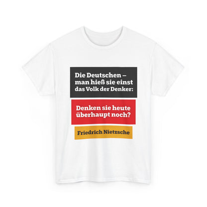 Unisex T-Shirt mit Zitat - Friedrich Nietzsche - Volk der Denker