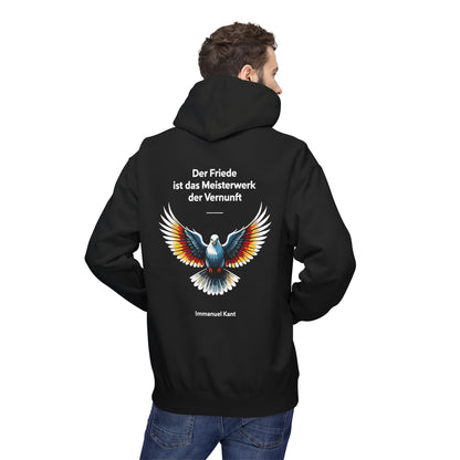 Unisex Fleece Hoodie mit Taube und Zitat - Kant