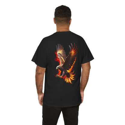 Unisex T-Shirt mit Adler und Flammen - Deutschland (Druck hinten)