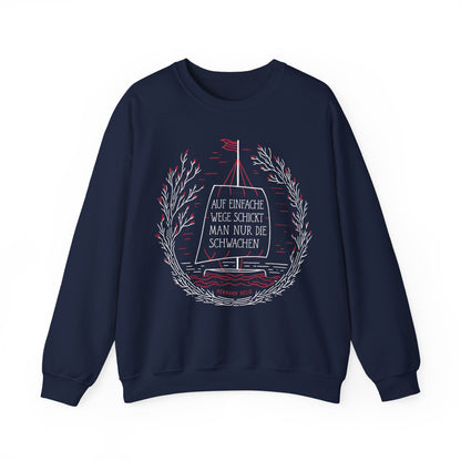 Unisex Sweatshirt mit Zitat -Hermann Hesse - Einfache Wege