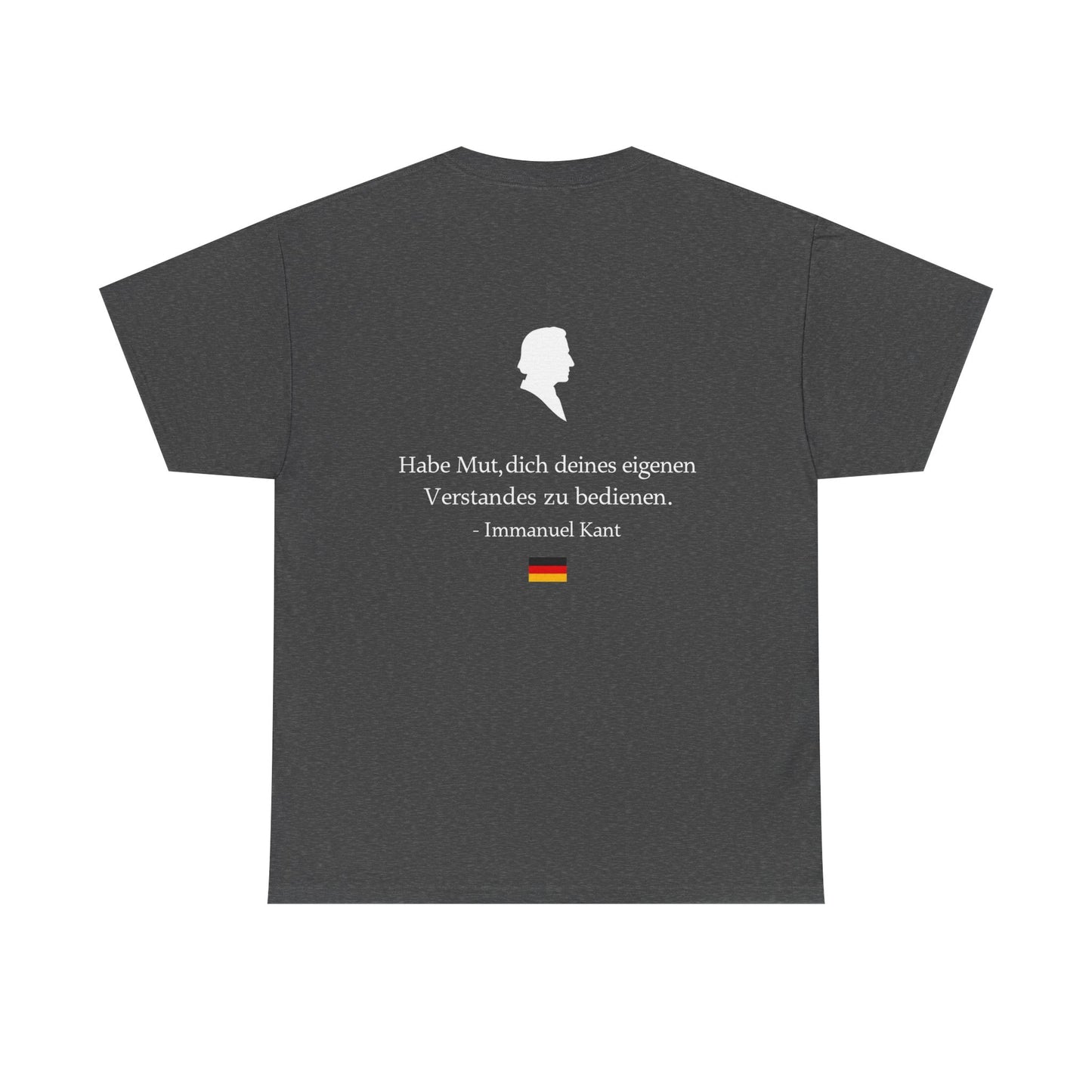 Unisex T-Shirt mit Zitat - Immanuel Kant - Mut zum Verstand (Druck hinten)