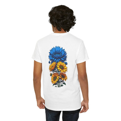 T-Shirt mit Blumen -Ukraine (Druck hinten)