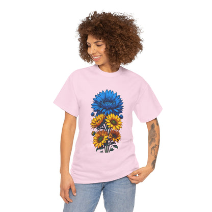 Unisex T-Shirt mit Blumen - Ukraine