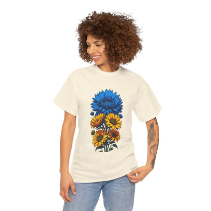 Unisex T-Shirt mit Blumen - Ukraine