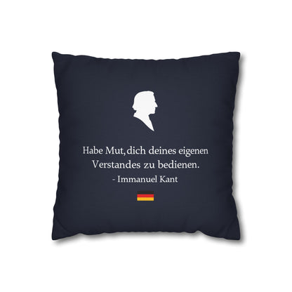 Kissenbezug mit Zitat - Immanuel Kant - Mut zum Verstand