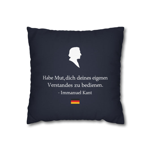 Kissenbezug mit Zitat - Immanuel Kant - Mut zum Verstand