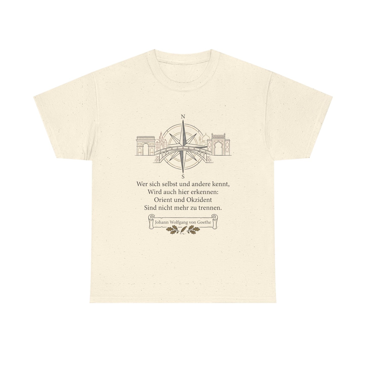 Unisex T-Shirt mit Zitat - Goethe - Orient und Okzident