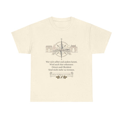 Unisex T-Shirt mit Zitat - Goethe - Orient und Okzident