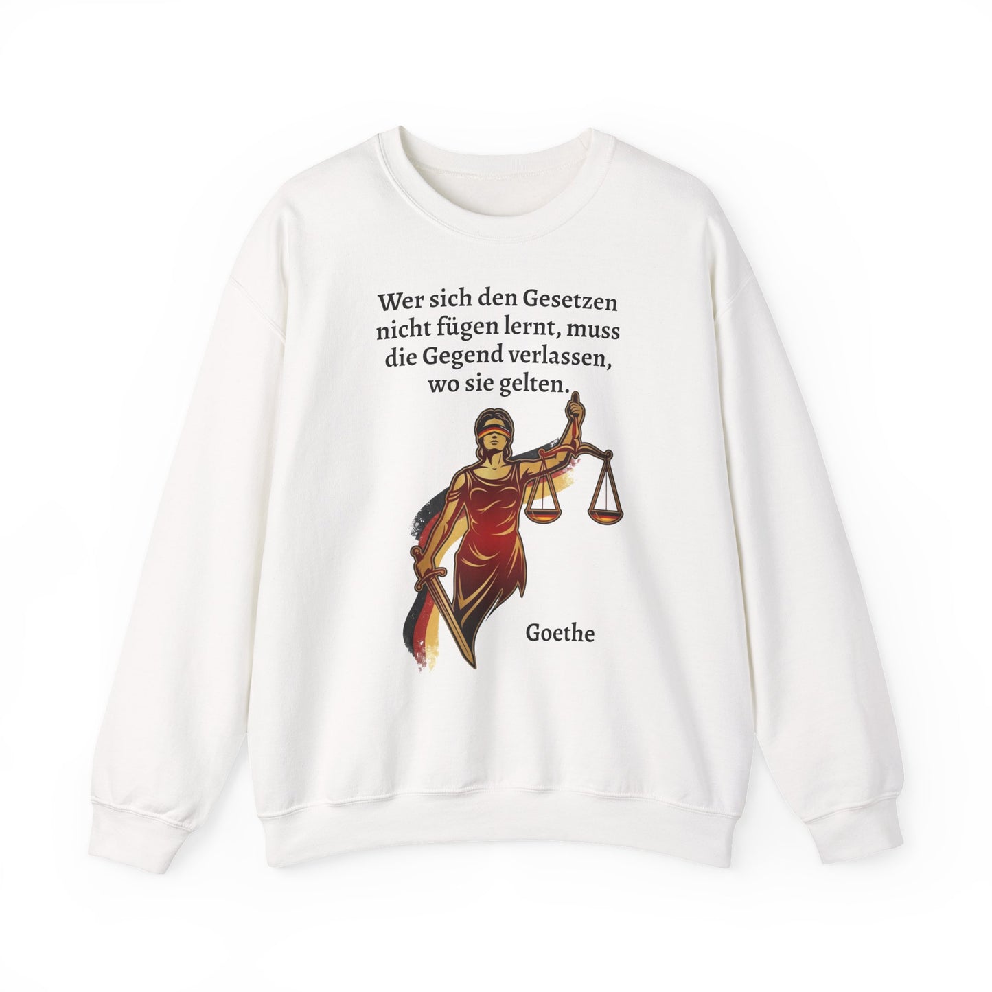 Unisex Sweatshirt mit Zitat - Goethe - Gesetze