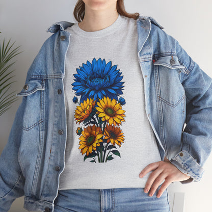 Unisex T-Shirt mit Blumen - Ukraine