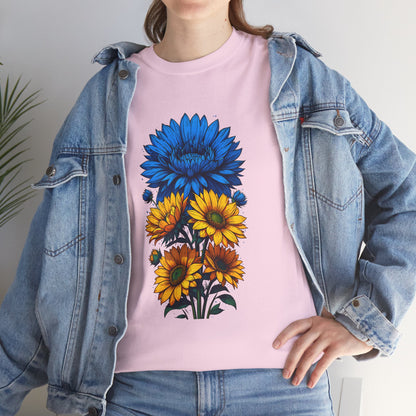 Unisex T-Shirt mit Blumen - Ukraine