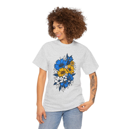 Unisex T-Shirt mit Blumen - Bosnien und Herzegowina