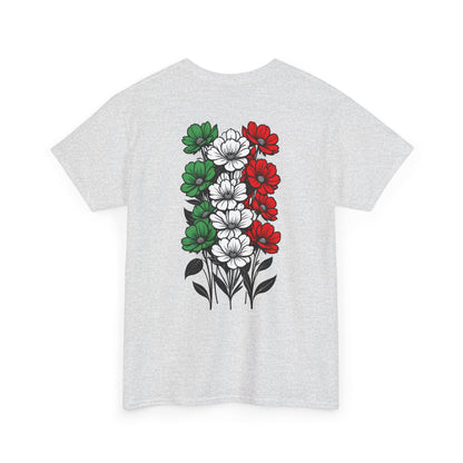 T-Shirt mit Blumen - Italien (Druck hinten)