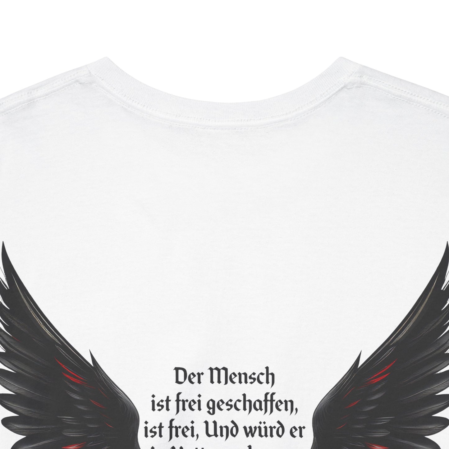 Unisex T-Shirt mit Zitat - Schiller - Der Mensch ist frei