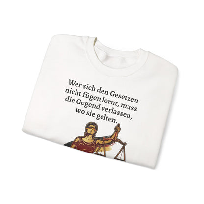 Unisex Sweatshirt mit Zitat - Goethe - Gesetze