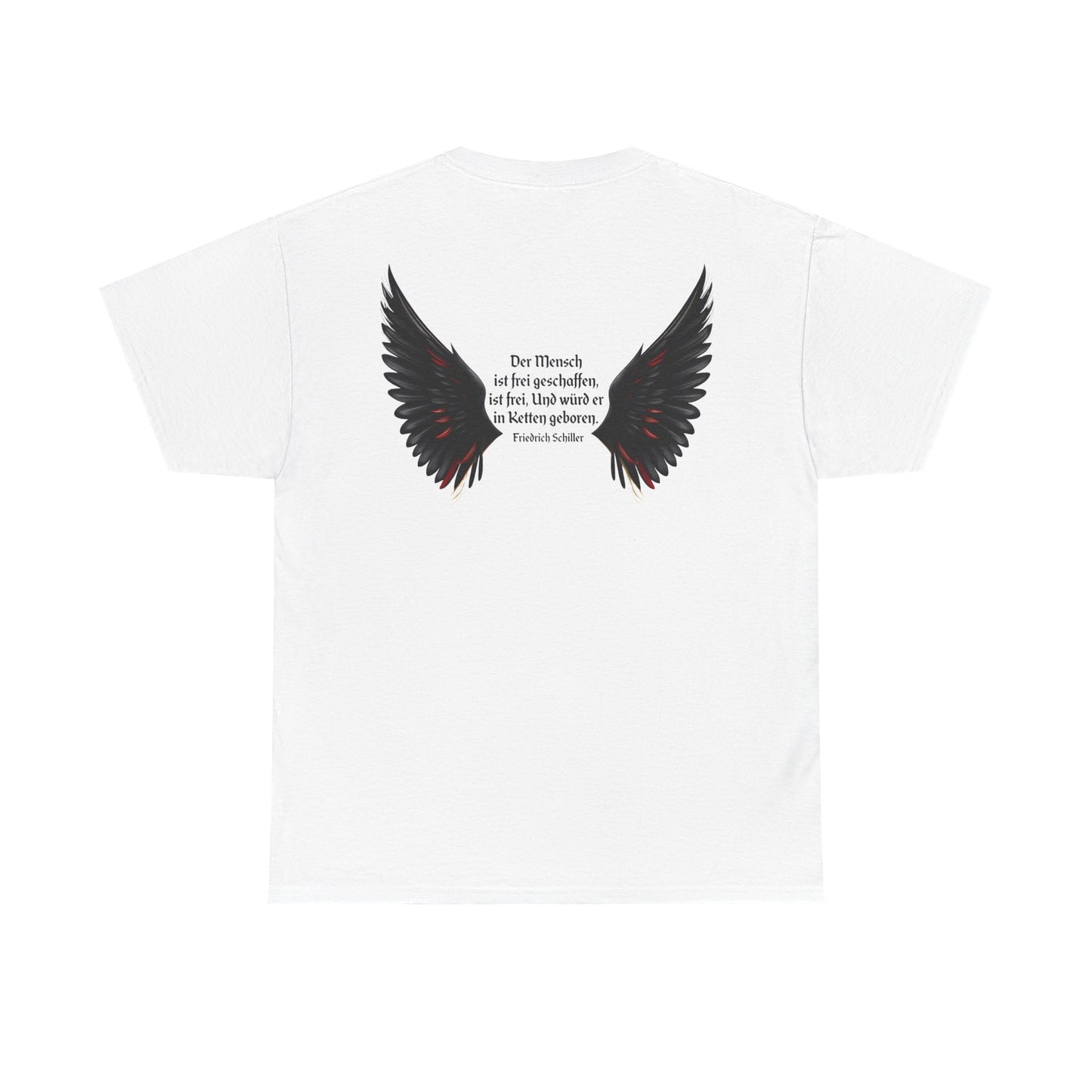 Unisex T-Shirt mit Zitat - Schiller - Der Mensch ist frei