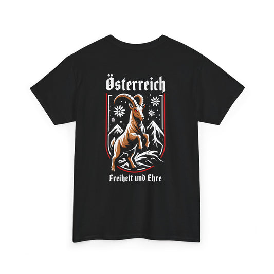 Unisex T-Shirt mit Steinbock und Spruch - Österreich