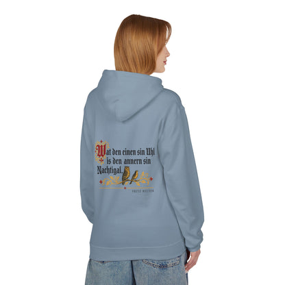 Unisex Fleece Hoodie mit Zitat - Reuter - Uhl und Nachtigal
