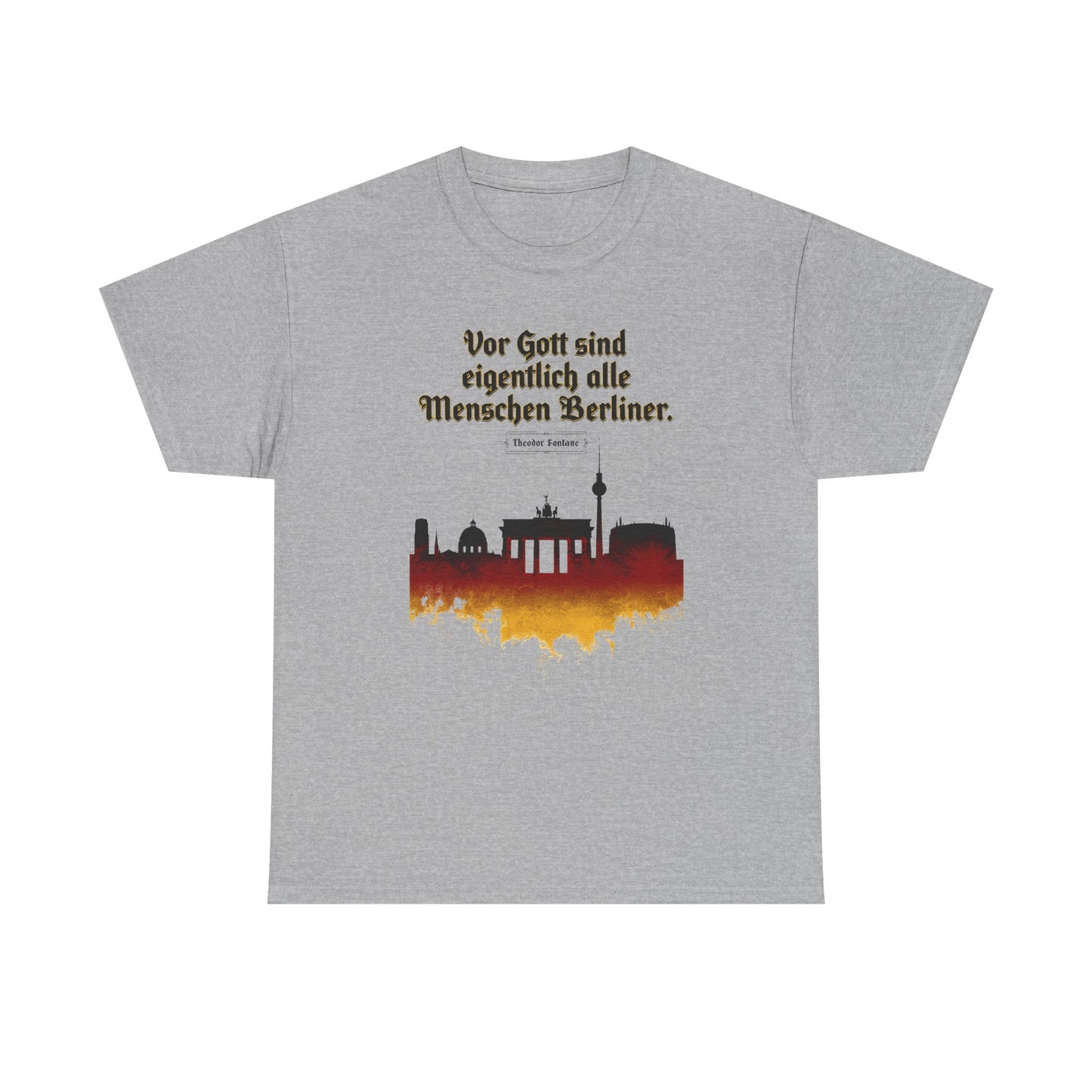 Unisex T-Shirt mit Zitat - Theodor Fontane - Menschen vor Gott