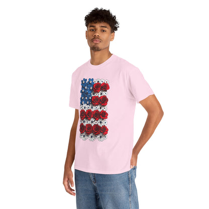 Unisex T-Shirt mit Blumen - US