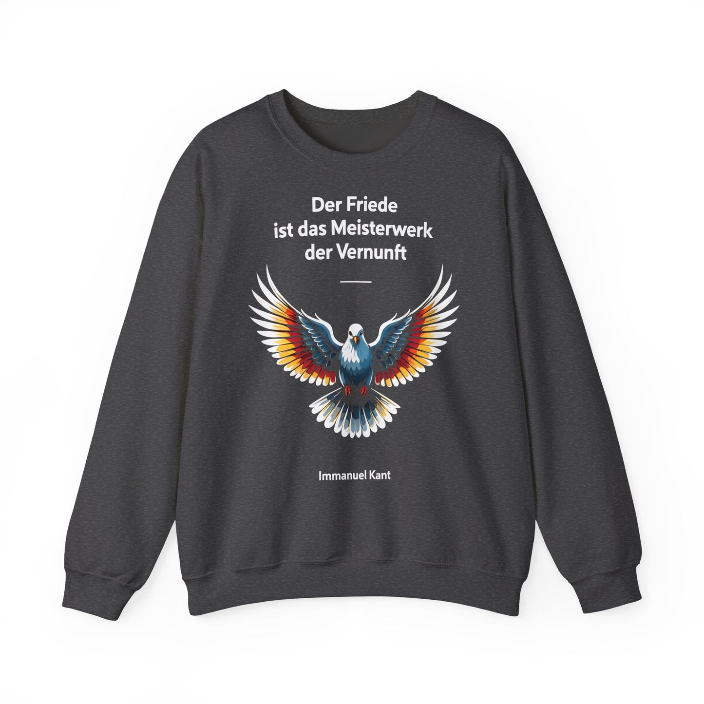Unisex Sweatshirt mit Taube und Zitat - Kant