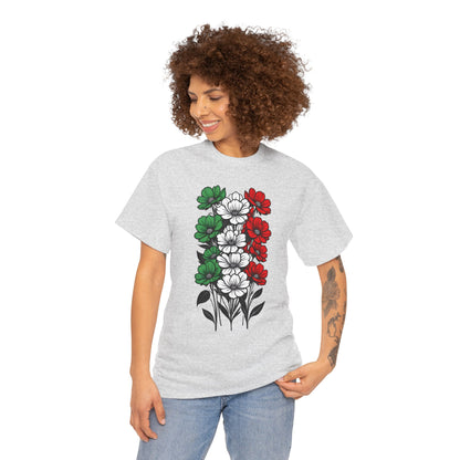 Unisex T-Shirt mit Blumen - Italien