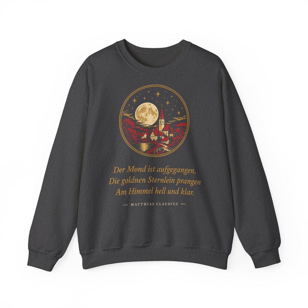 Unisex Sweatshirt mit Zitat - Claudius - Der Mond ist aufgegangen