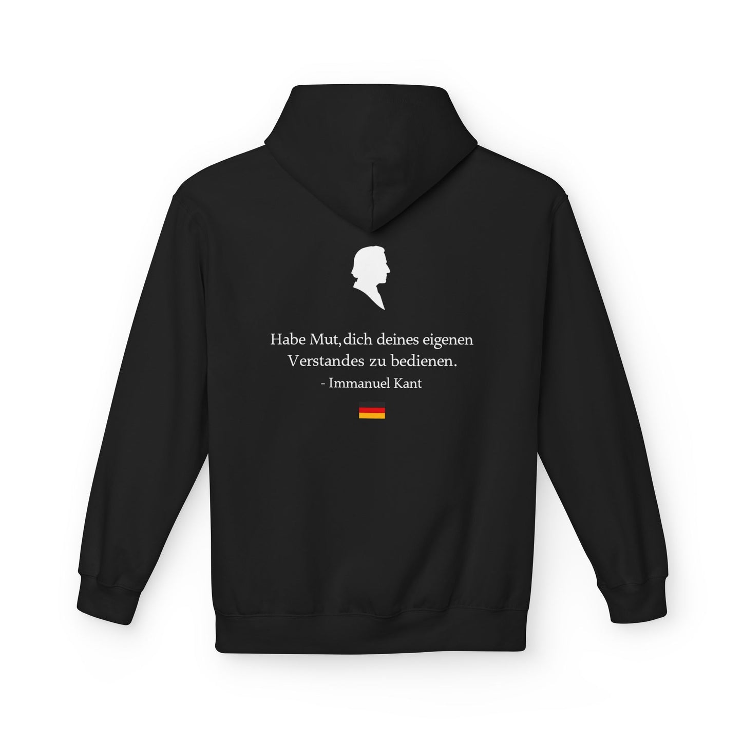 Unisex Fleece Hoodie mit Zitat - Immanuel Kant - Mut zum Verstand