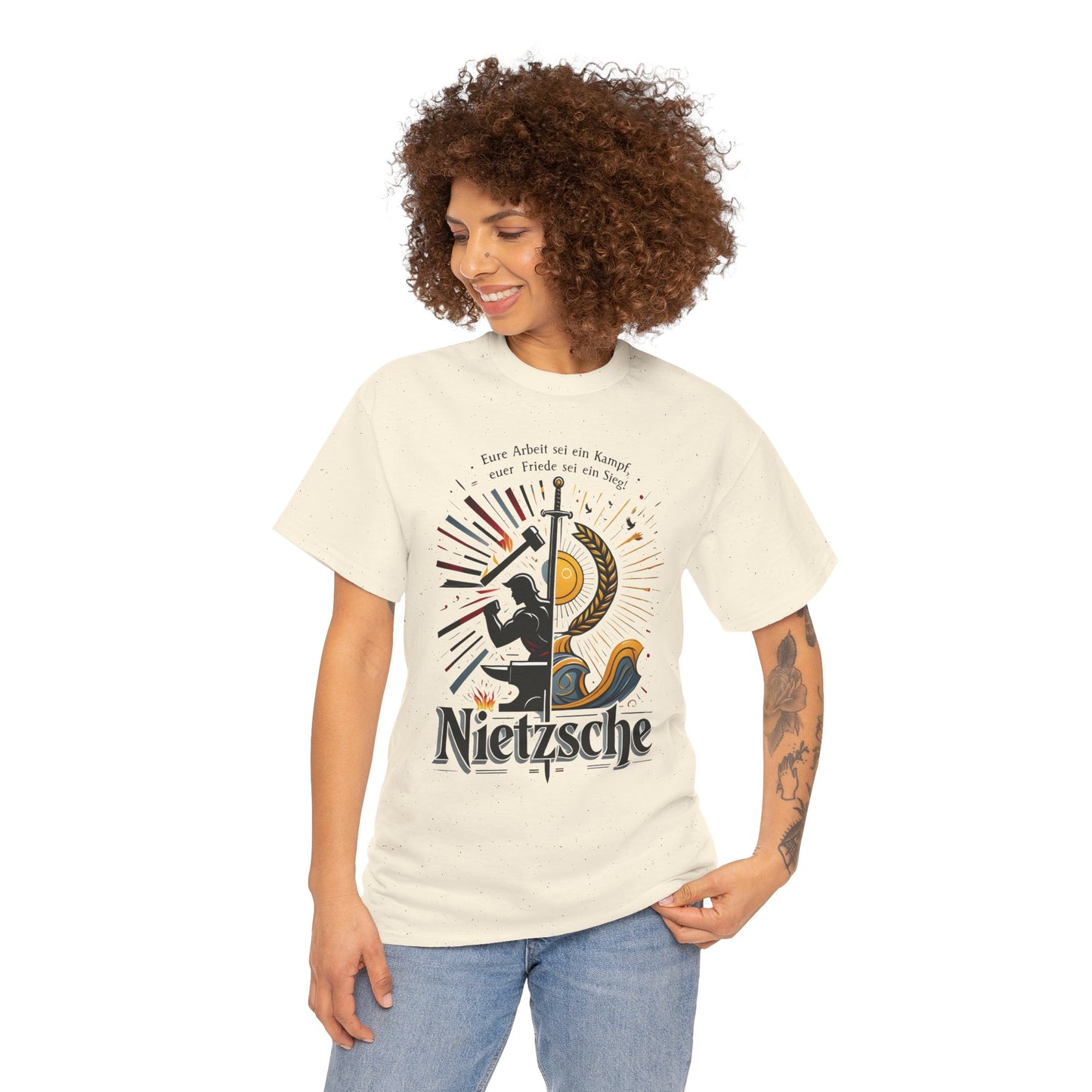 Unisex T-Shirt mit Zitat - Nietzsche - Arbeit