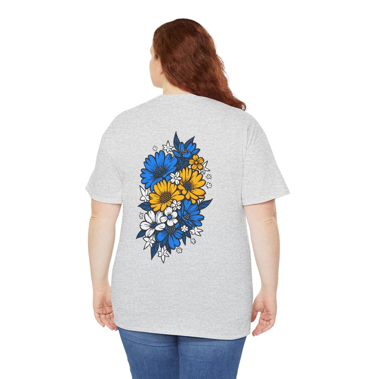 T-Shirt mit Blumen - Bosnien und Herzegowina (Druck hinten)