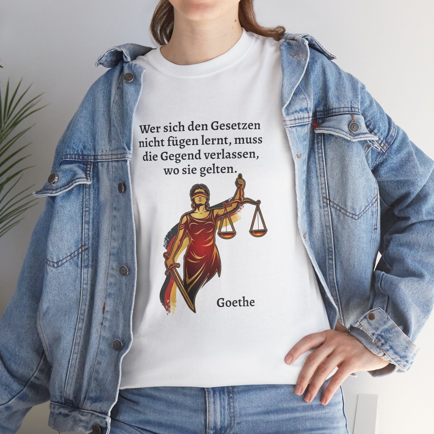 Unisex T-Shirt mit Zitat - Goethe - Gesetze