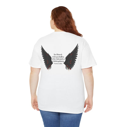 Unisex T-Shirt mit Zitat - Schiller - Der Mensch ist frei