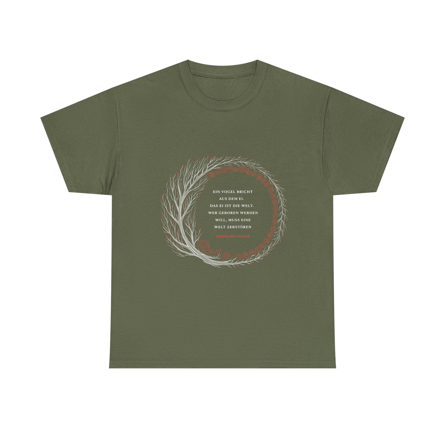 Unisex T-Shirt mit Zitat - Hermann Hesse - Ei