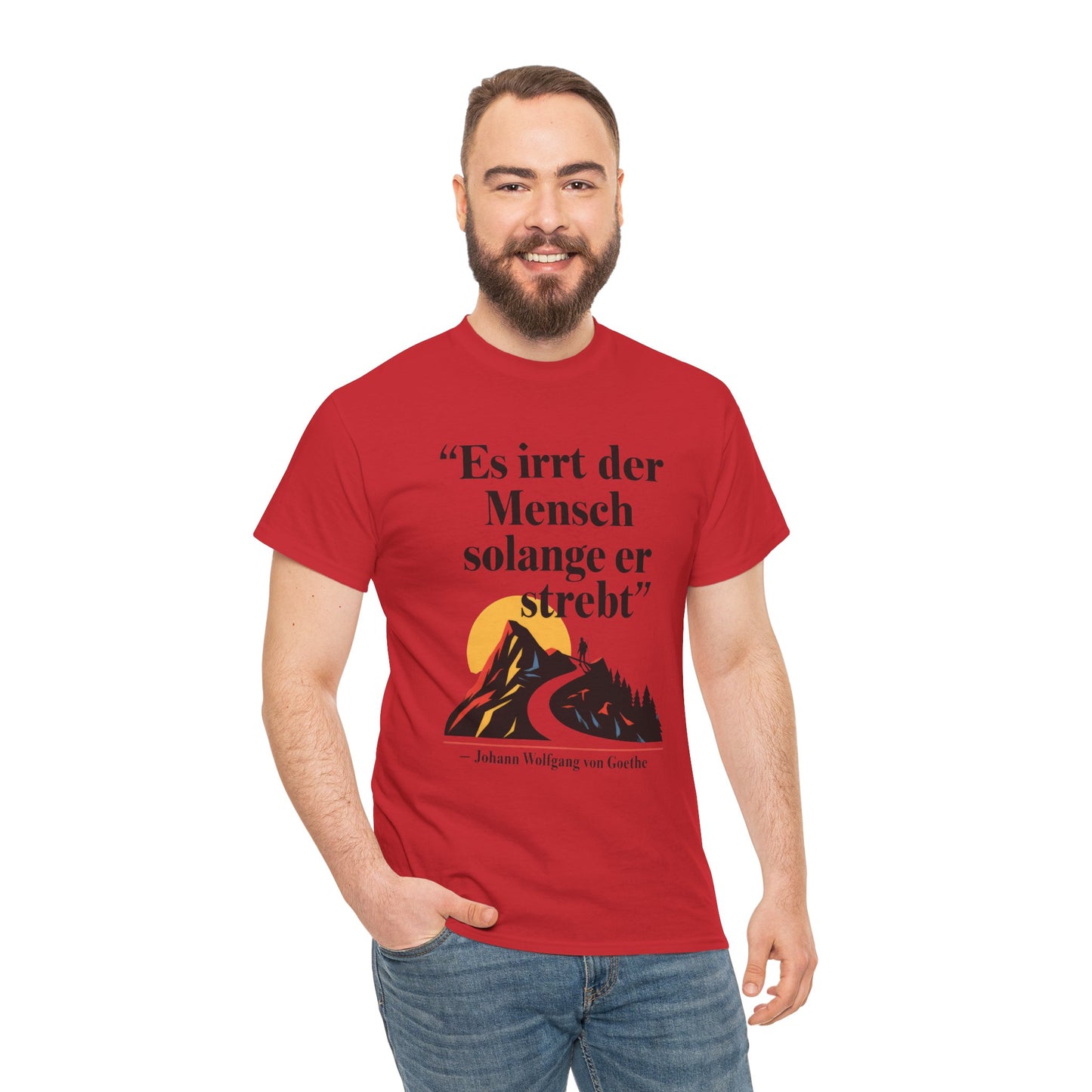 Unisex T-Shirt mit Zitat - Goethe - Es irrt der Mensch