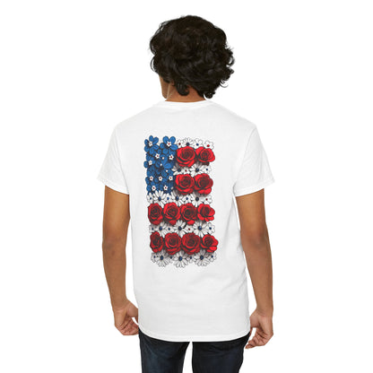 T-Shirt mit Blumen - USA(Druck hinten)
