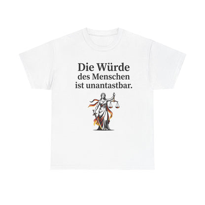 Unisex T-Shirt aus Baumwolle - Würde unantastbar