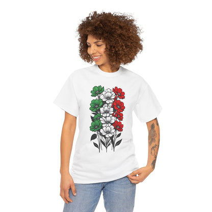 Unisex T-Shirt mit Blumen - Italien