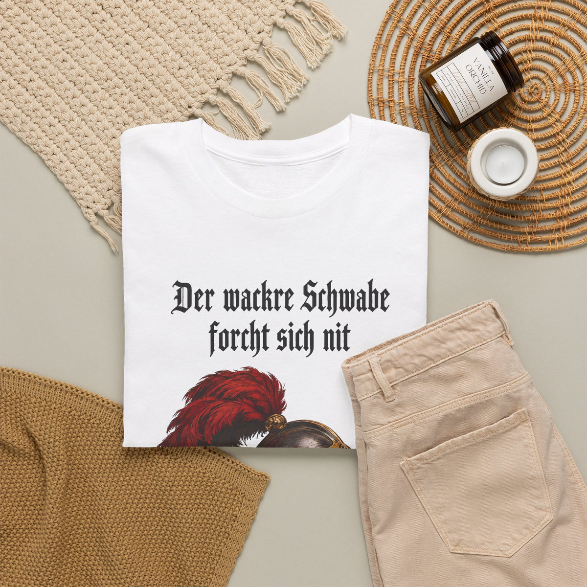Unisex T-Shirt mit Zitat - Uhland - Der wackre Schwabe