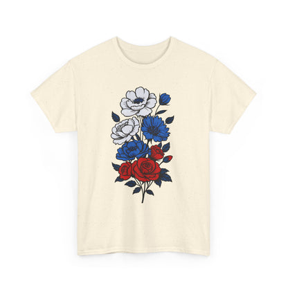 Unisex T-Shirt mit Blumen - Russland