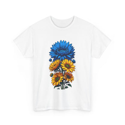 Unisex T-Shirt mit Blumen - Ukraine