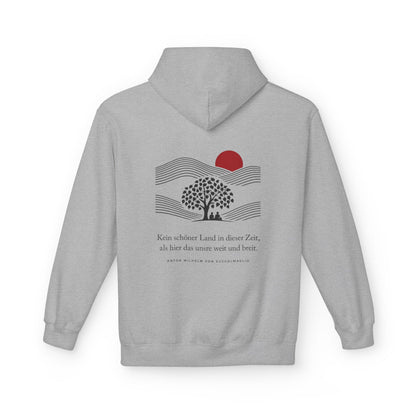 Unisex Fleece Hoodie mit Zitat - Zuccalmaglio - Kein schöner Land