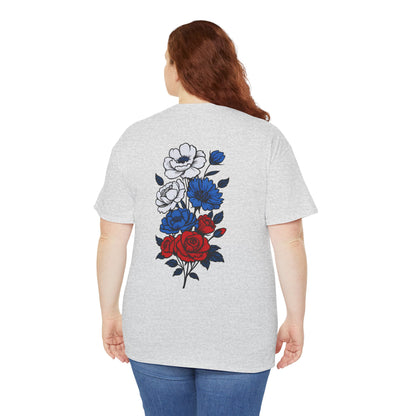 T-Shirt mit Blumen - Russland (Druck hinten)